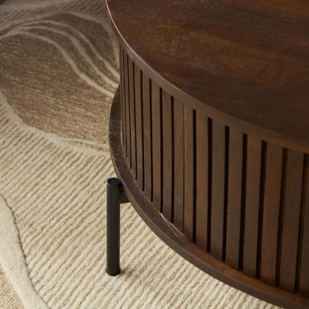 Ronde salontafel Sova Bruin