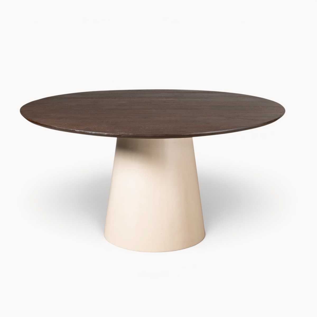 Eettafel Sova Rond 150 cm Bruin met houten poot
