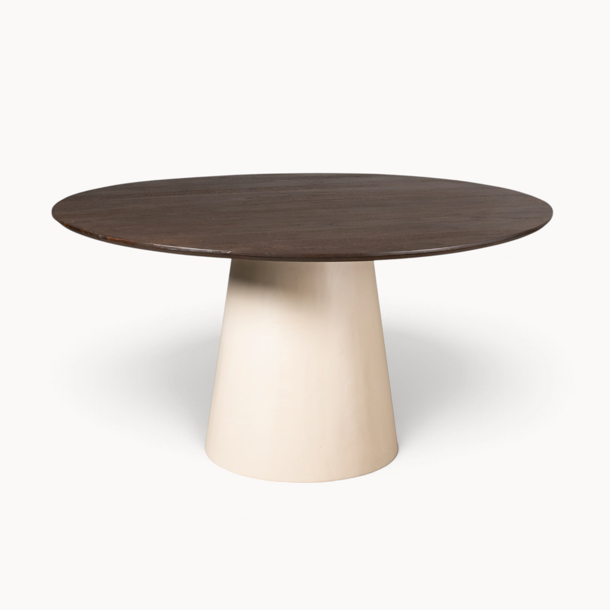 Eettafel Sova Rond 150 cm Bruin met houten poot