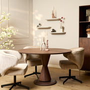 Ronde eettafel Sovi in walnoot 150cm