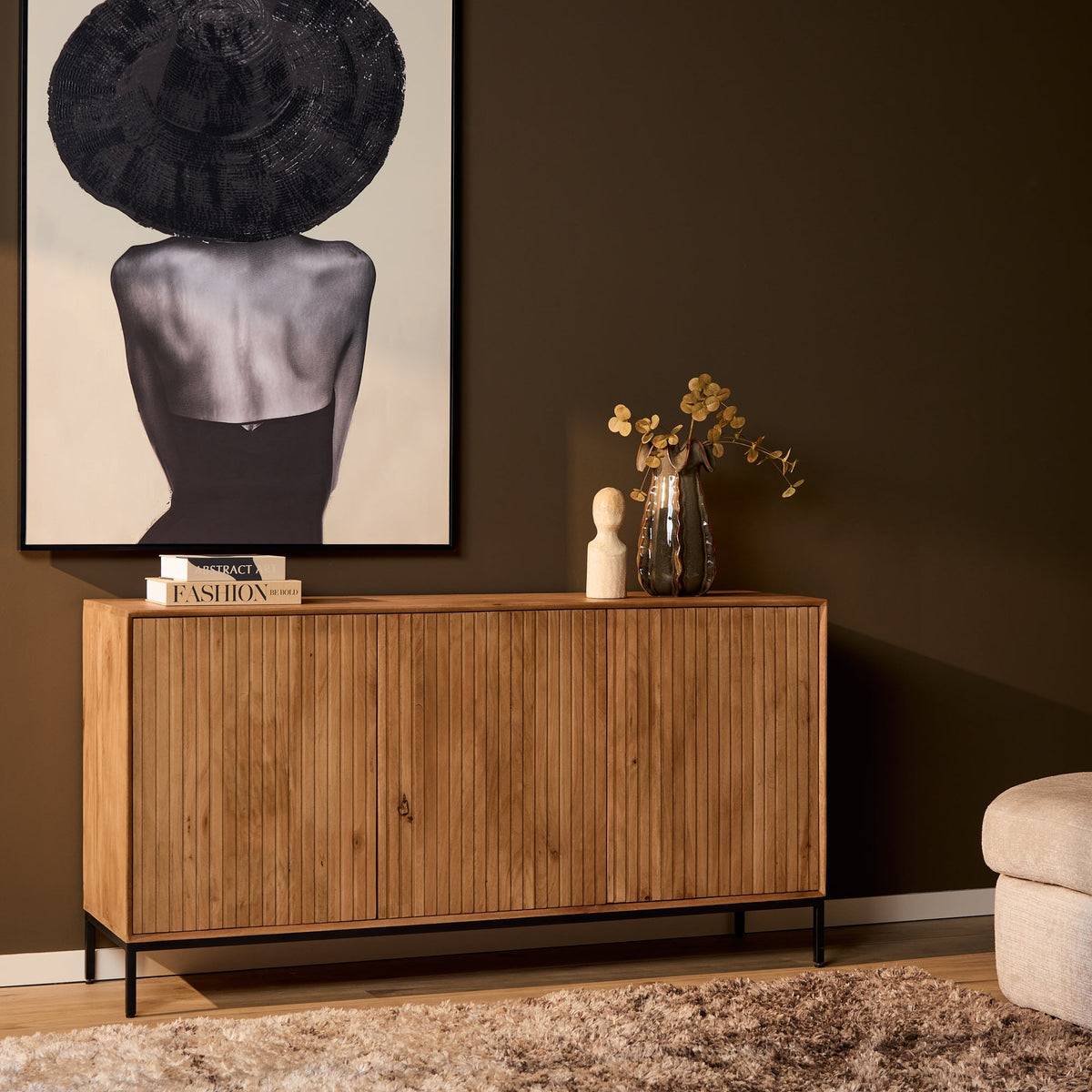 Dressoir Sova 165 cm Naturel