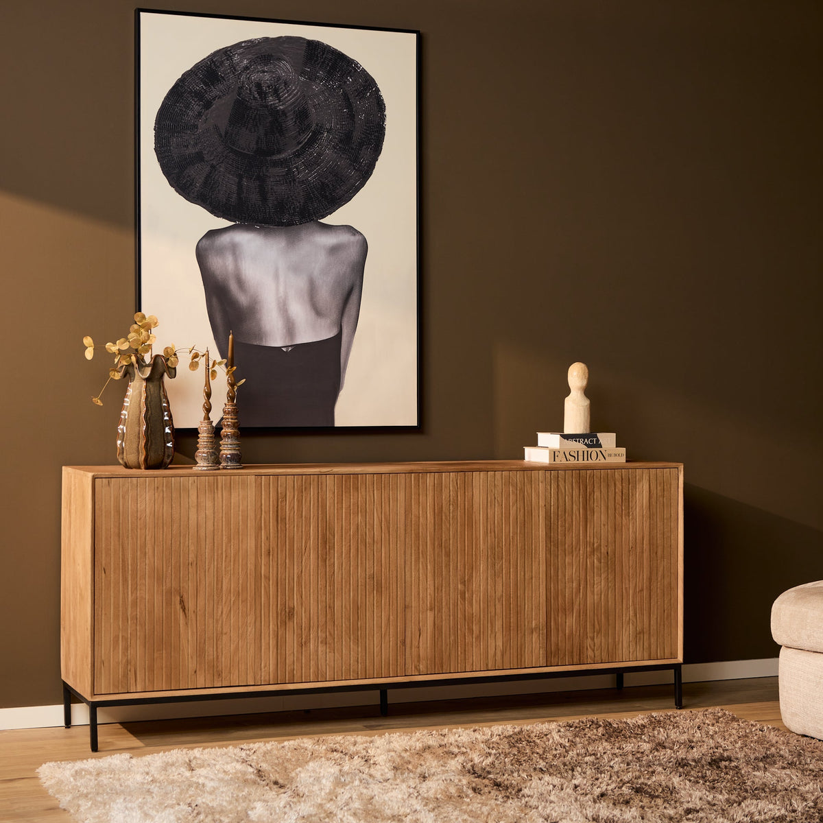 Dressoir Sova 210 cm Naturel