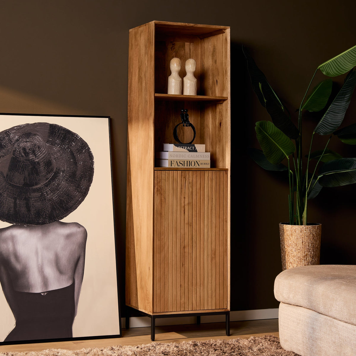 Boekenkast Sova 55 cm Naturel