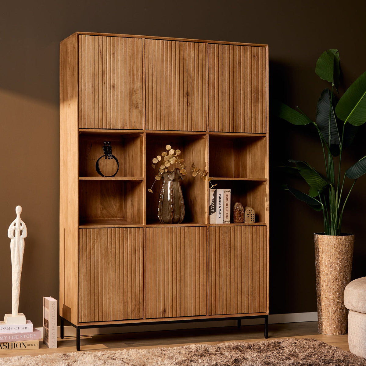 Boekenkast Sova 135 cm Naturel