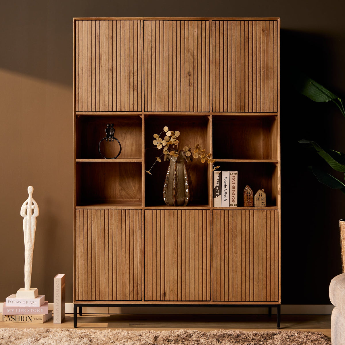 Boekenkast Sova 135 cm Naturel
