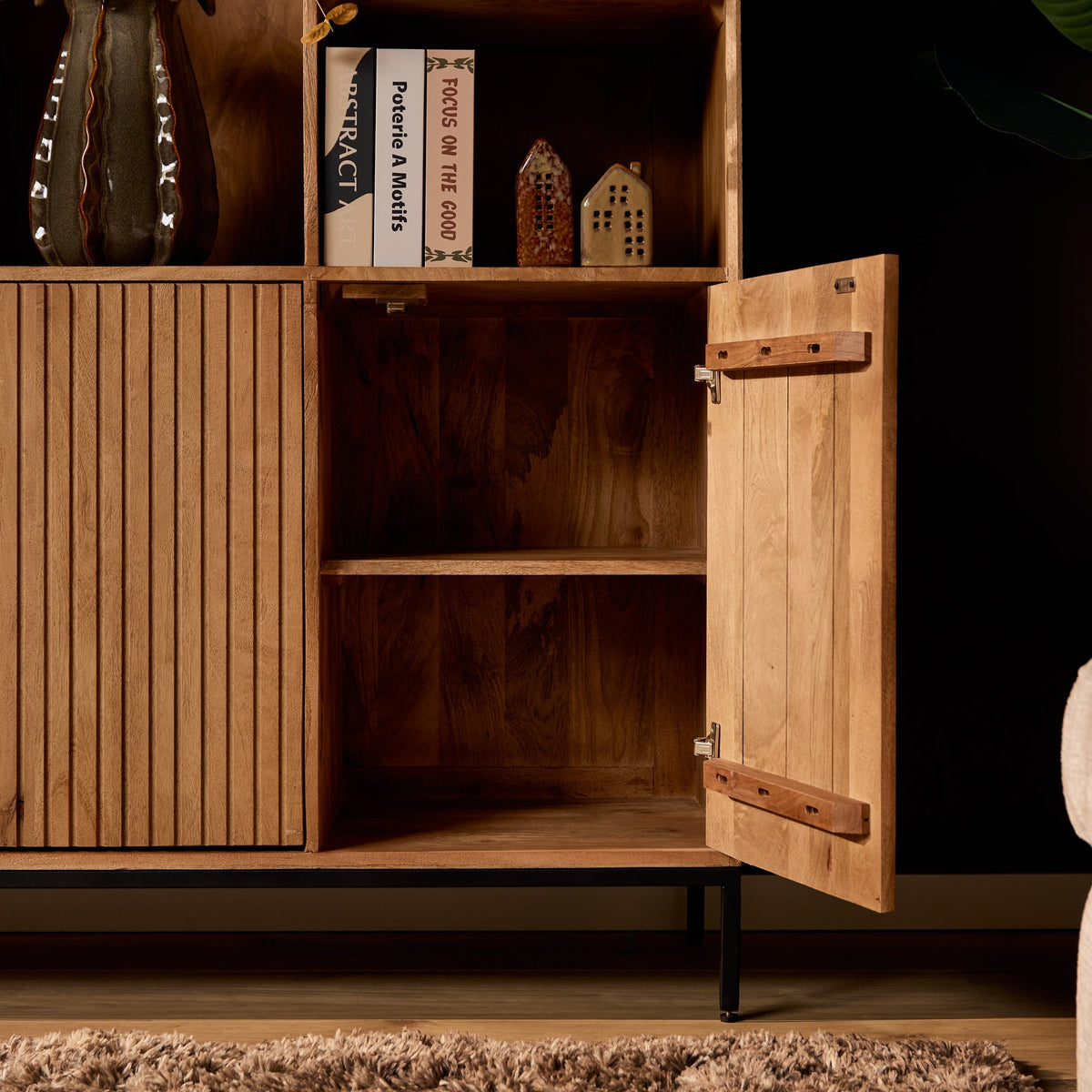 Boekenkast Sova 135 cm Naturel