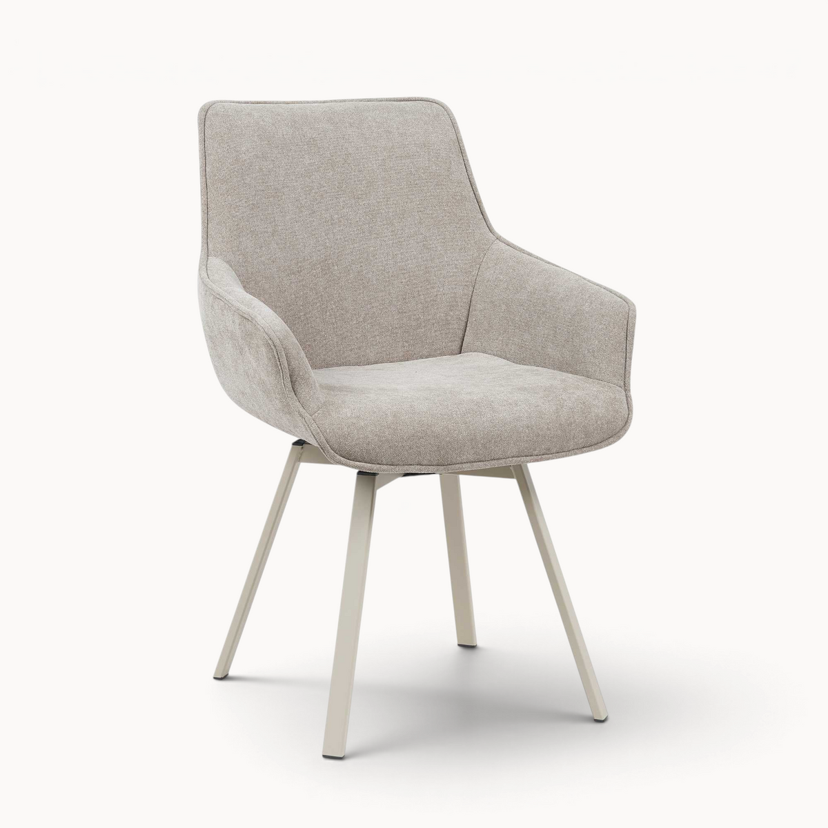 Draaibare eetkamerstoel Kisen – Taupe
