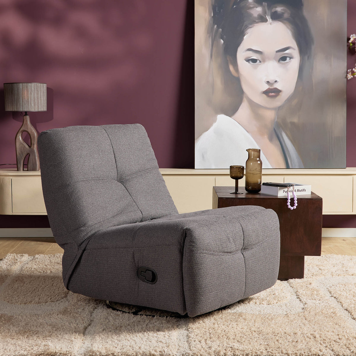Relaxfauteuil Yasu Antraciet
