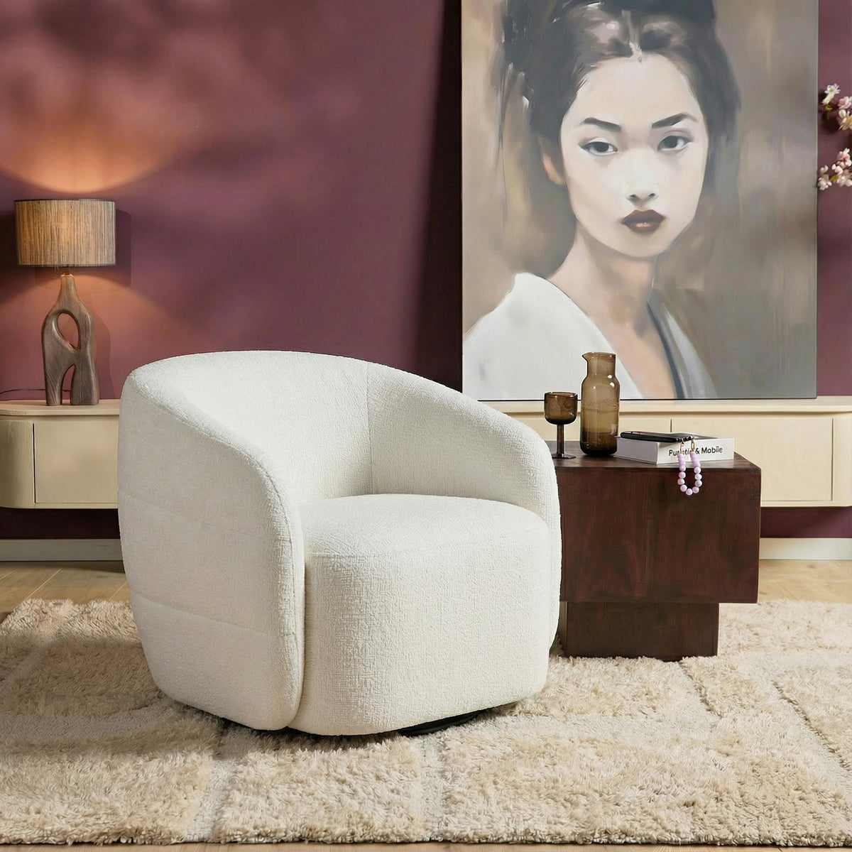 Draaibare Fauteuil Kaze Off White