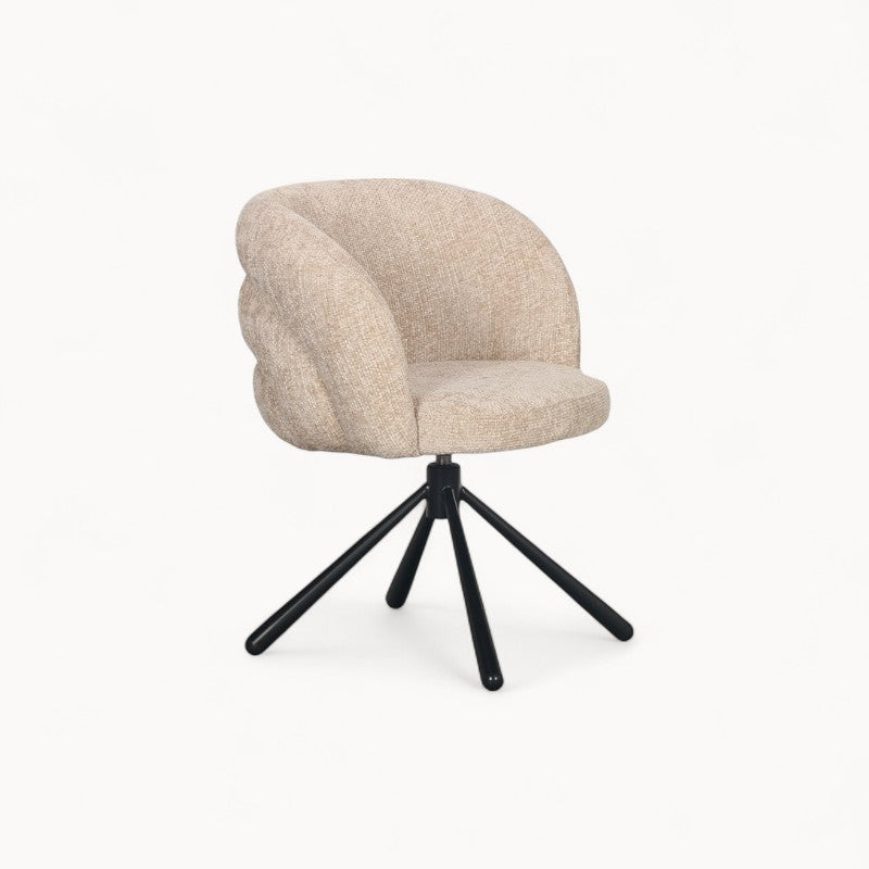 Draaifauteuil Pebble uit Bouclé