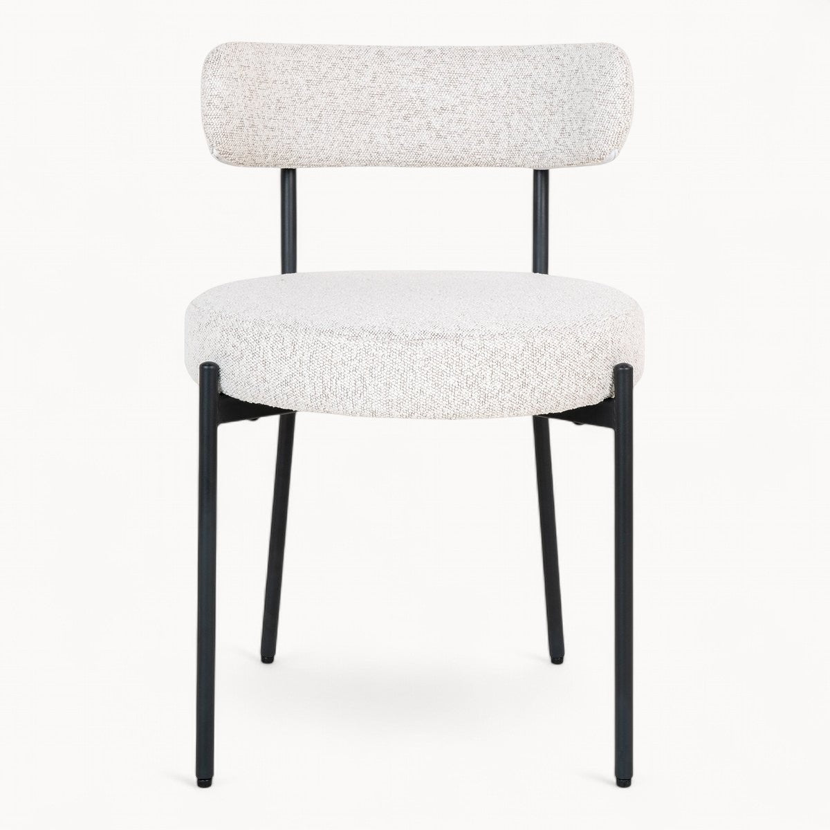 Bouclé gestoffeerde stoelen Alba, 2 stuks