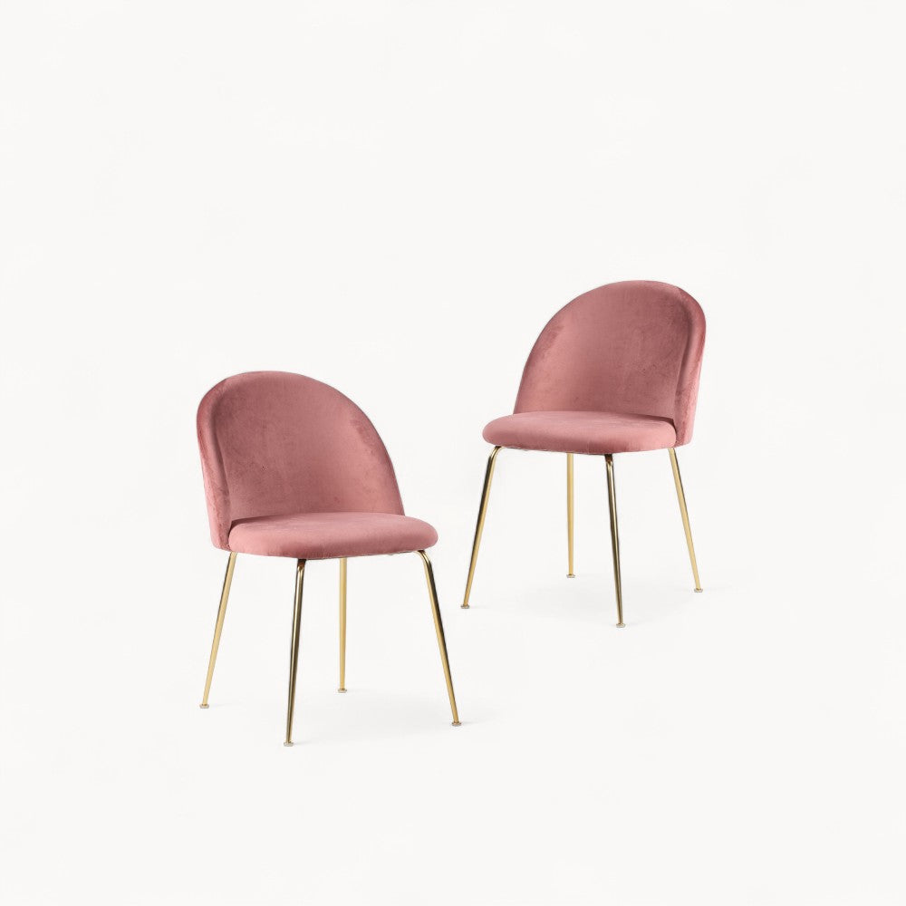 Fluwelen stoelen Velora, 2 stuks