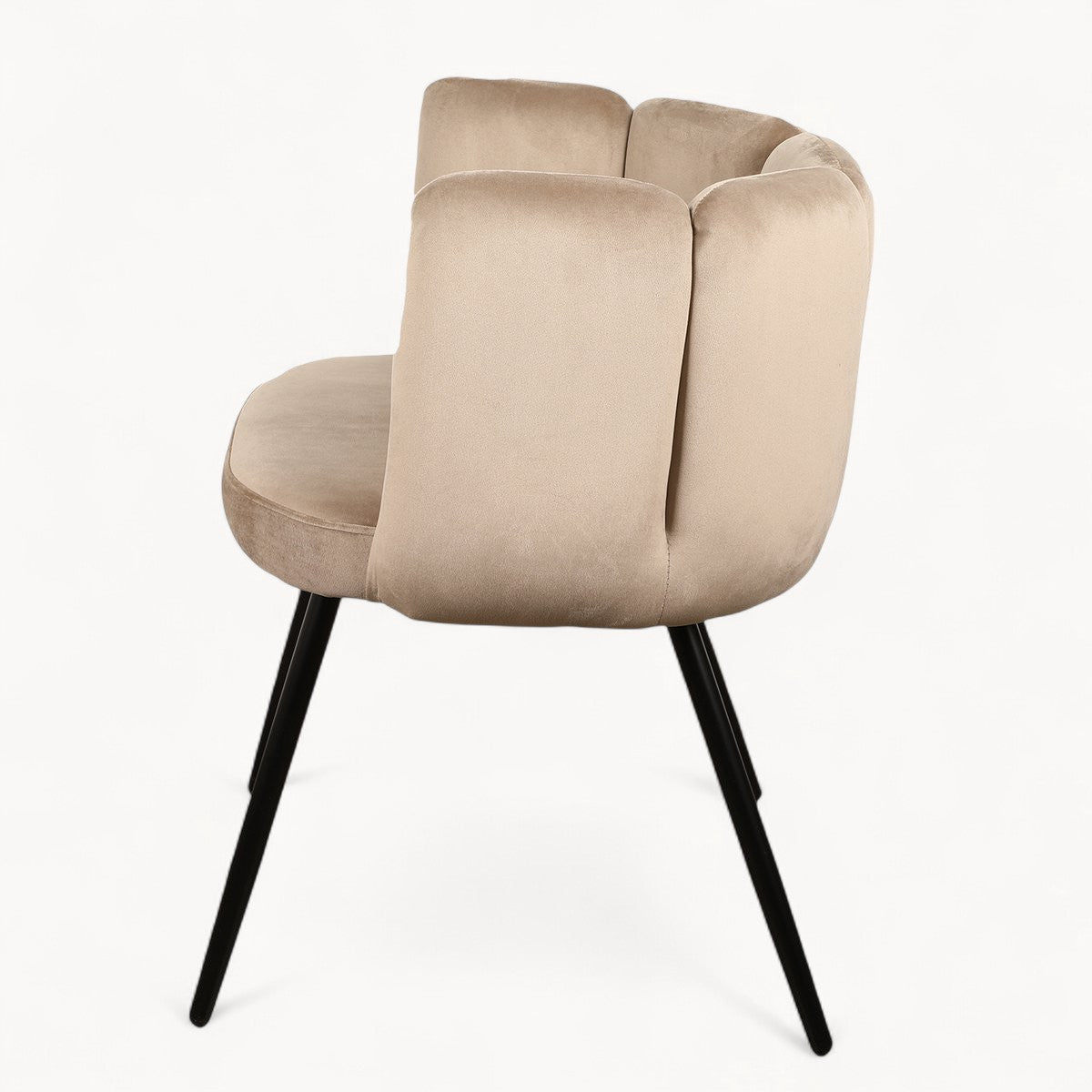 Chenille bekleedde stoelen Pearl, 2 stuks
