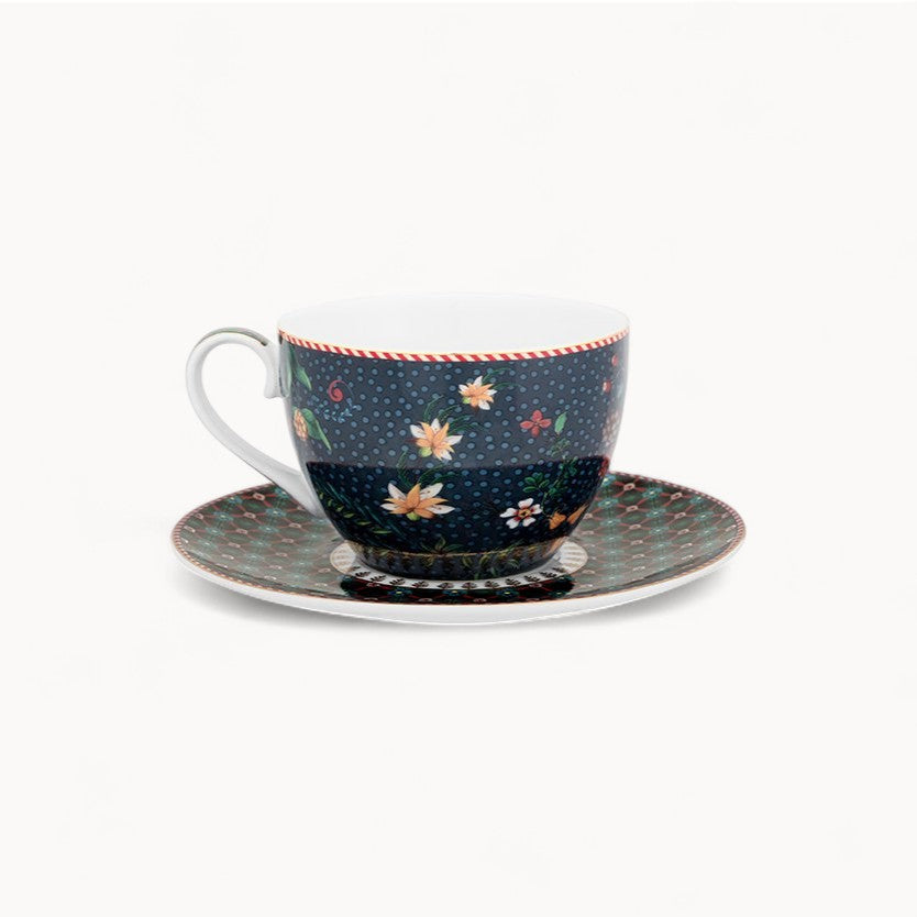 Set/2 Cups and Saucers Berry Blues 280ml