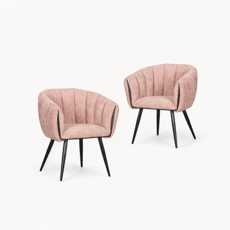 Gestoffeerde stoelen Cairo, 2 stuks