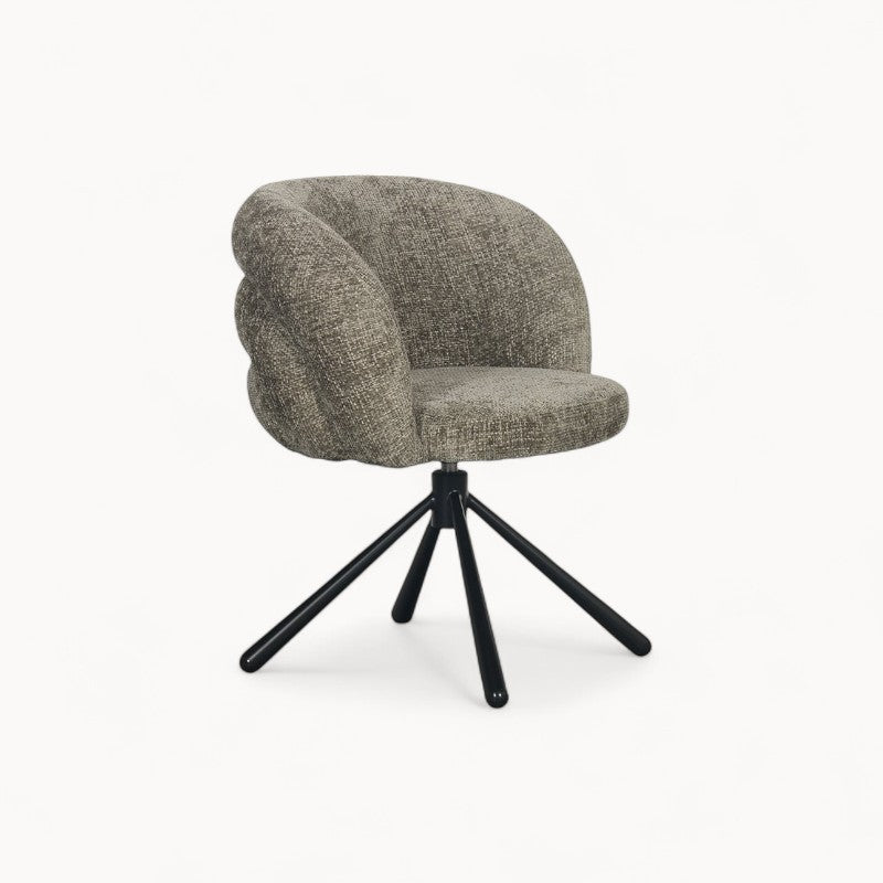 Draaifauteuil Pebble uit Bouclé