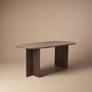 Ovale Eettafel Noa - Bruin Notenhout - 200 x 90cm