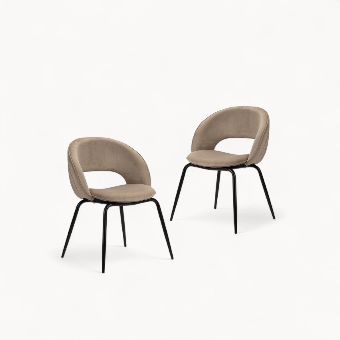 Gestoffeerde stoelen Halo, 2 stuks