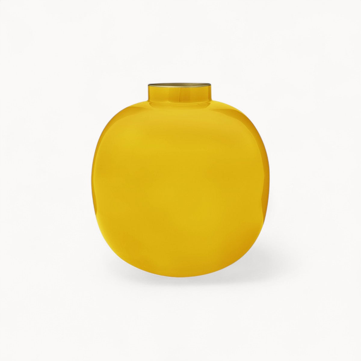 Vase Metal Yellow 23cm