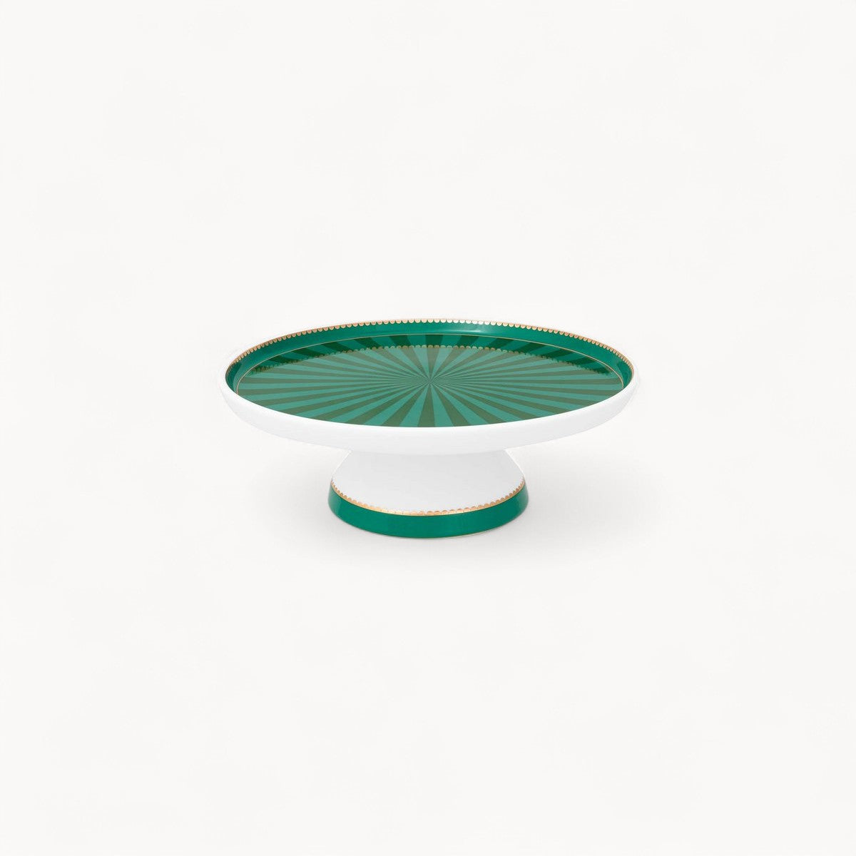 Mini Cake Tray o/f Love Birds Stripes Emerald-Green 24cm