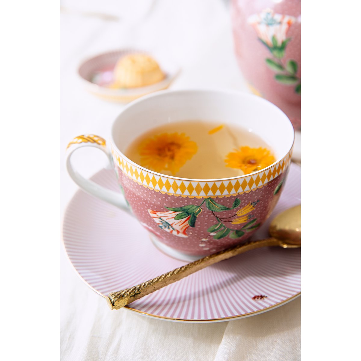 Set/2 Cups & Saucers La Majorelle Pink 280ml