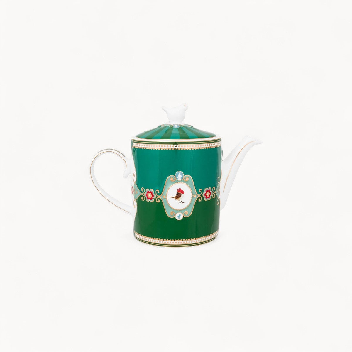 Teapot Love Birds Medallion Emerald-Green 1.3ltr