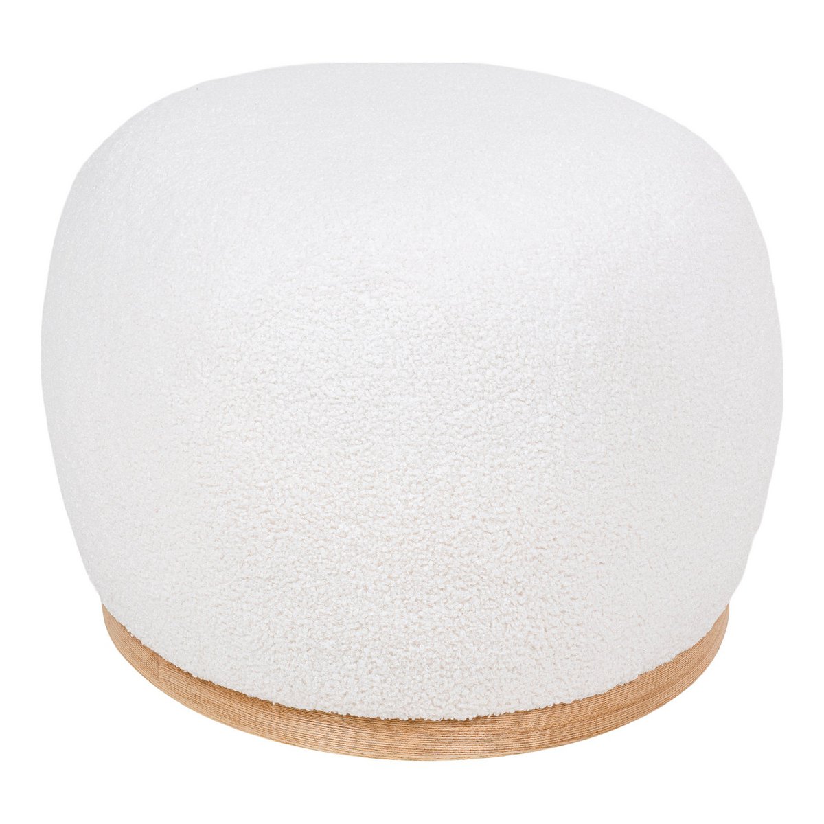 Manhattan Poef - Wit, MDF/grenenhout/schuim/polyester, 88,5x54,5x36 cm