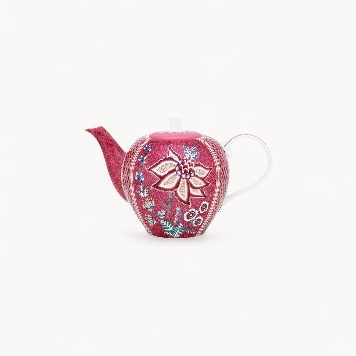 Theepot Pip Studio Large Flower Festival Dark Pink 1.6 L