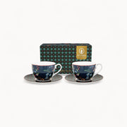 Set/2 Cups and Saucers Berry Blues 280ml