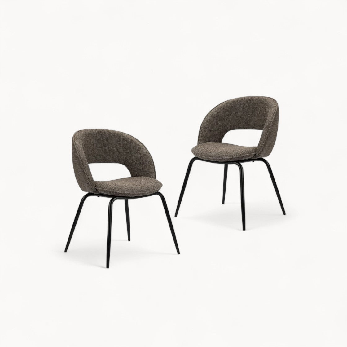 Gestoffeerde stoelen Halo, 2 stuks