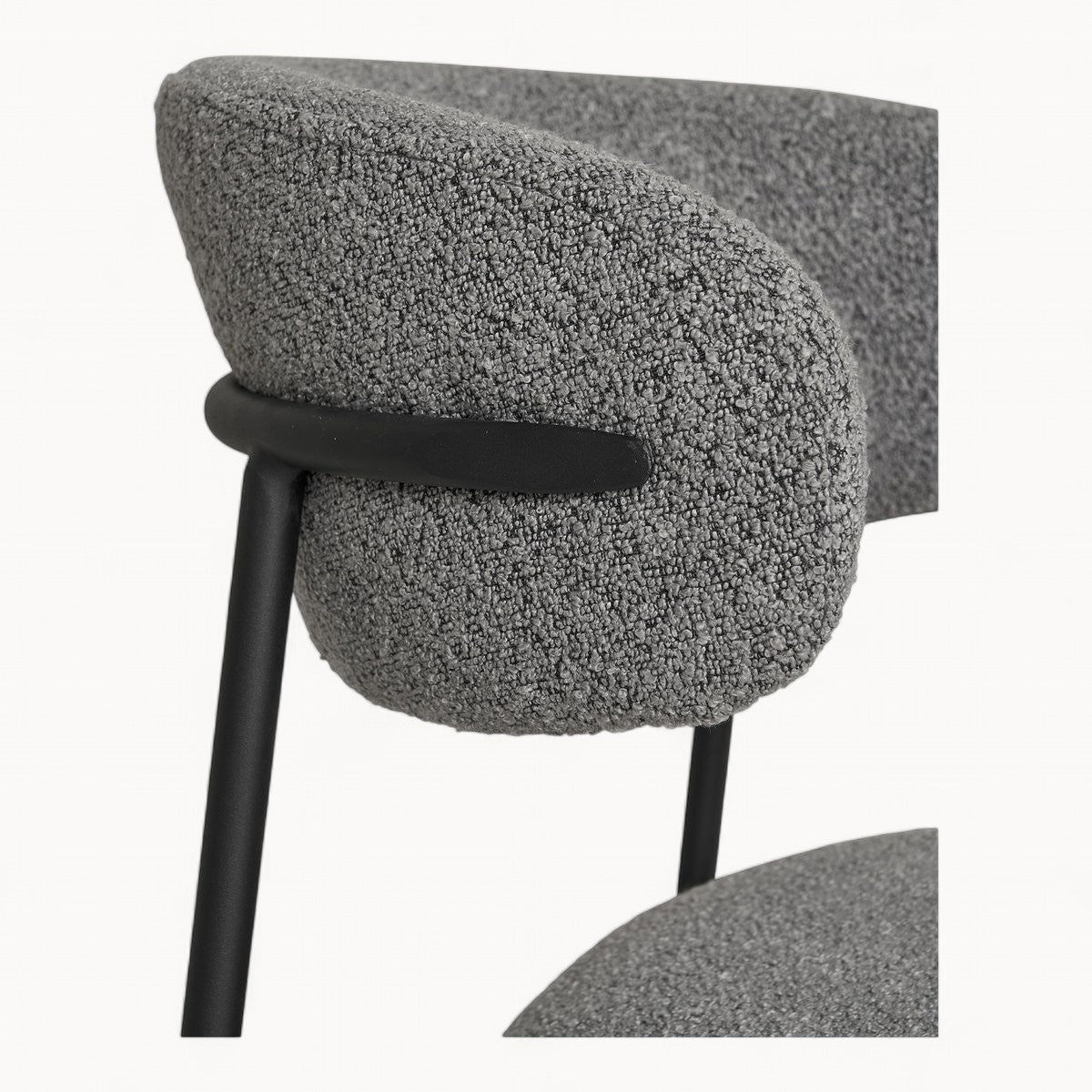 Bouclé stoelen Nord, 2 stuks
