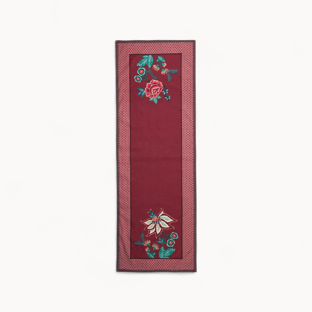 Tafelloper Bloemenfestival Donkerroze 50x150cm