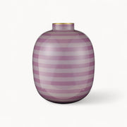 Vase Metal Stripes Lilac 32cm