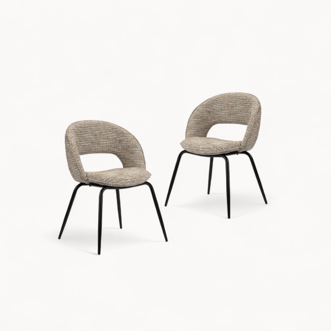 Gestoffeerde stoelen Halo, 2 stuks