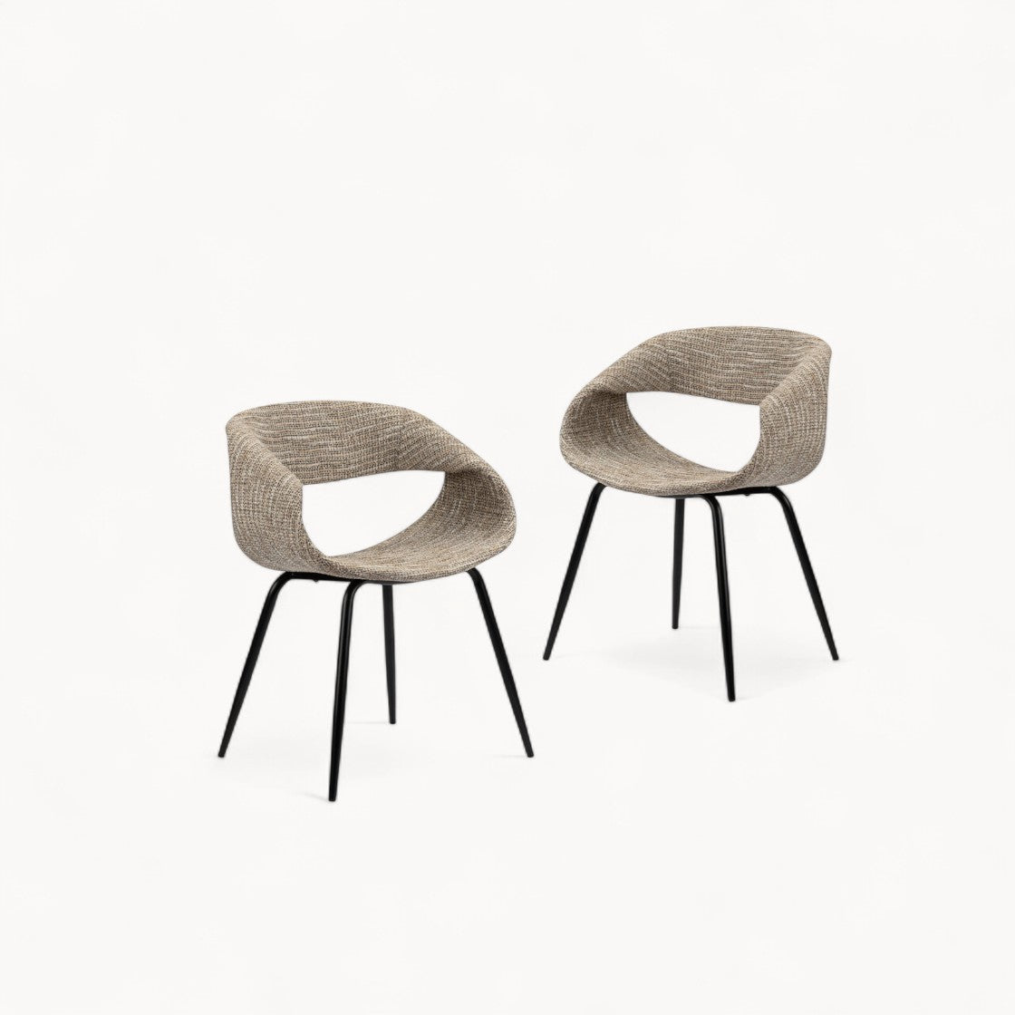 Gestoffeerde stoelen Whale, 2 stuks