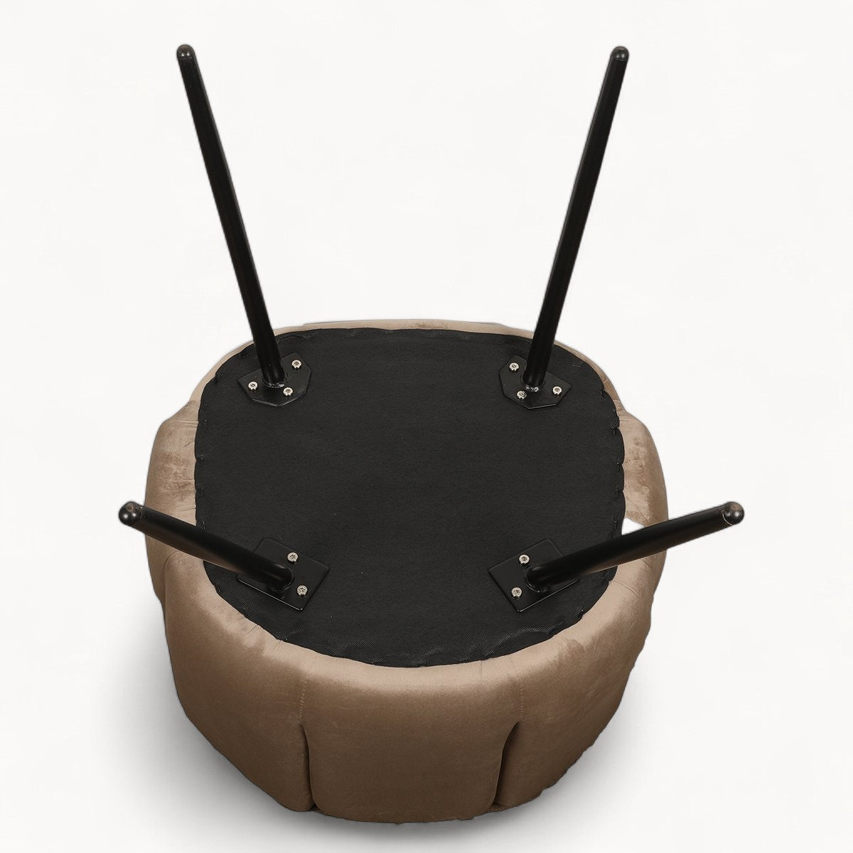 Chenille bekleedde stoelen Pearl, 2 stuks
