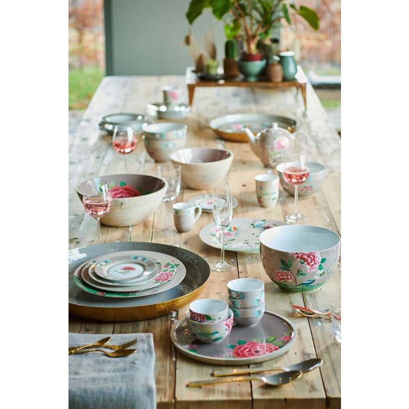 Tea Pot Large Blushing Birds Khaki 1.6ltr