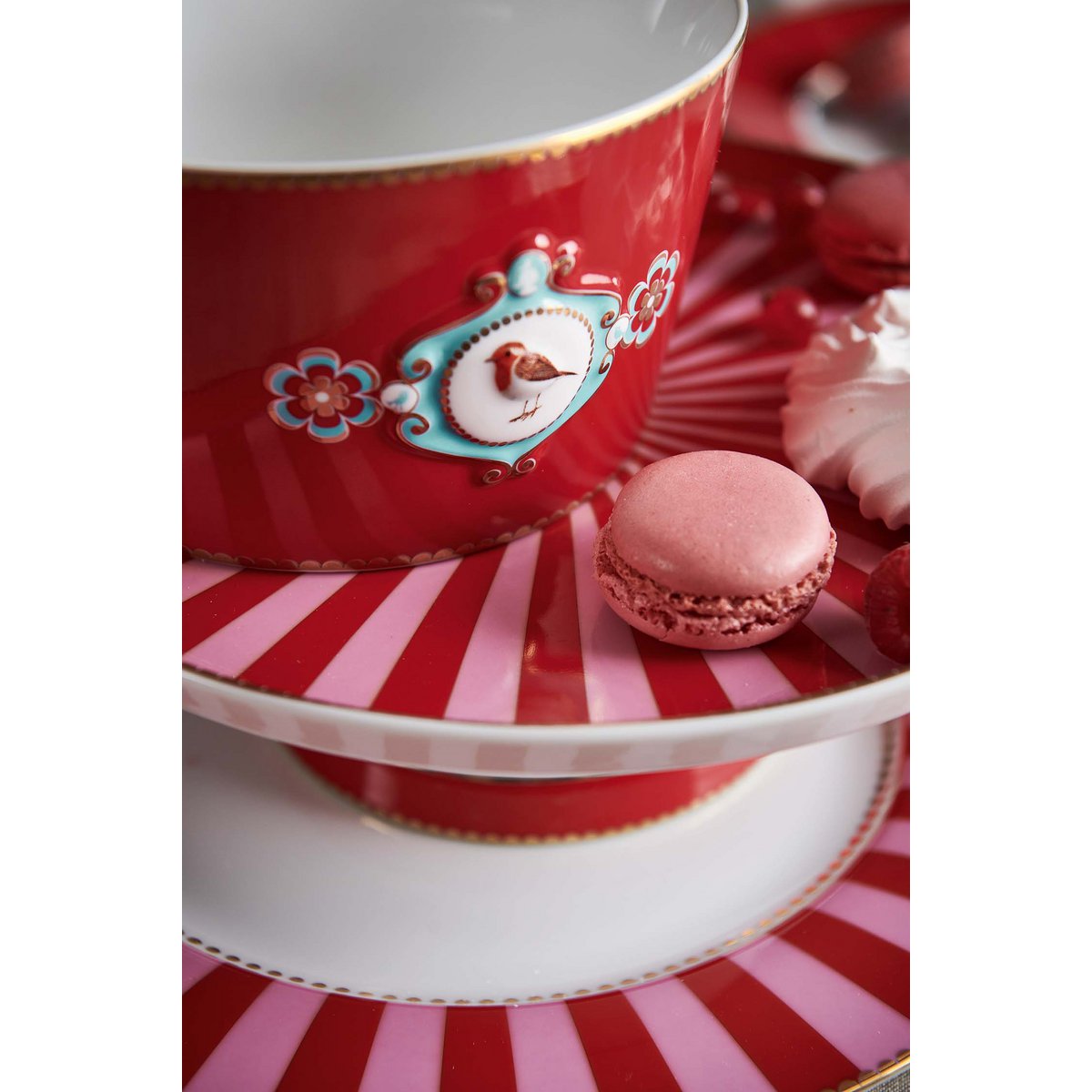 Love Birds Taartplateau Klein Rood/Roze