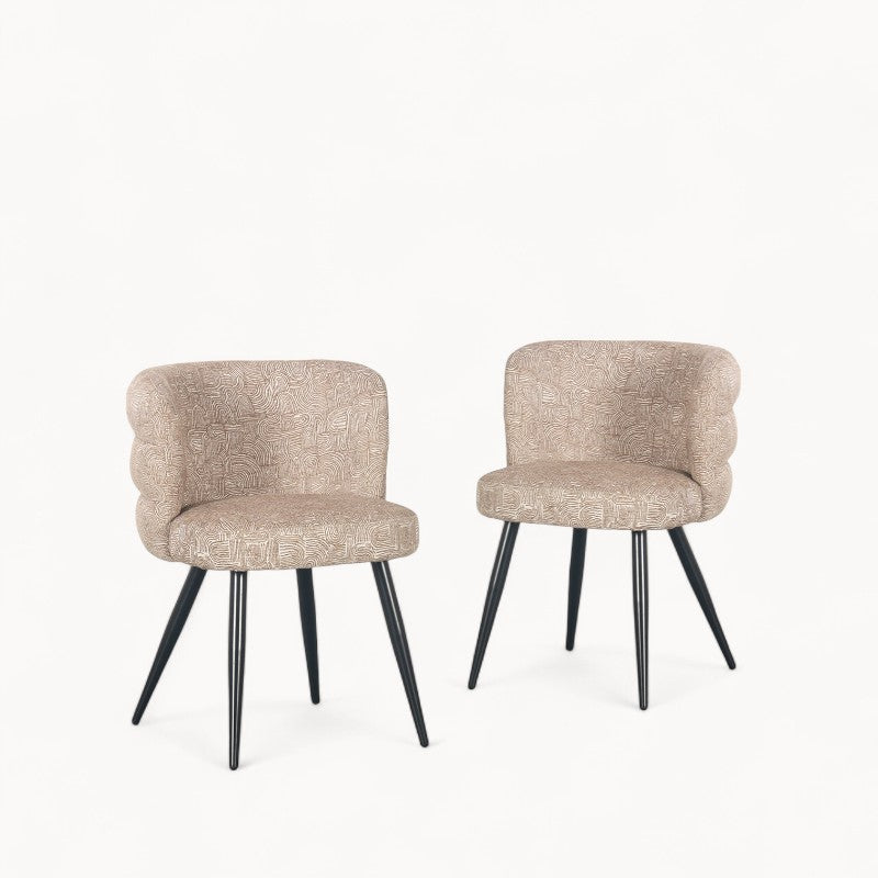 Gestoffeerde stoelen Fay, 2 stuks