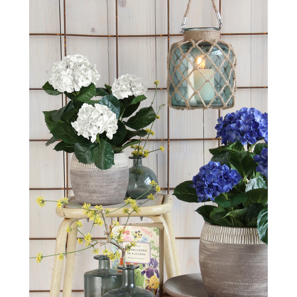 Hortensia Kunstplant 45 cm (in bloempot)