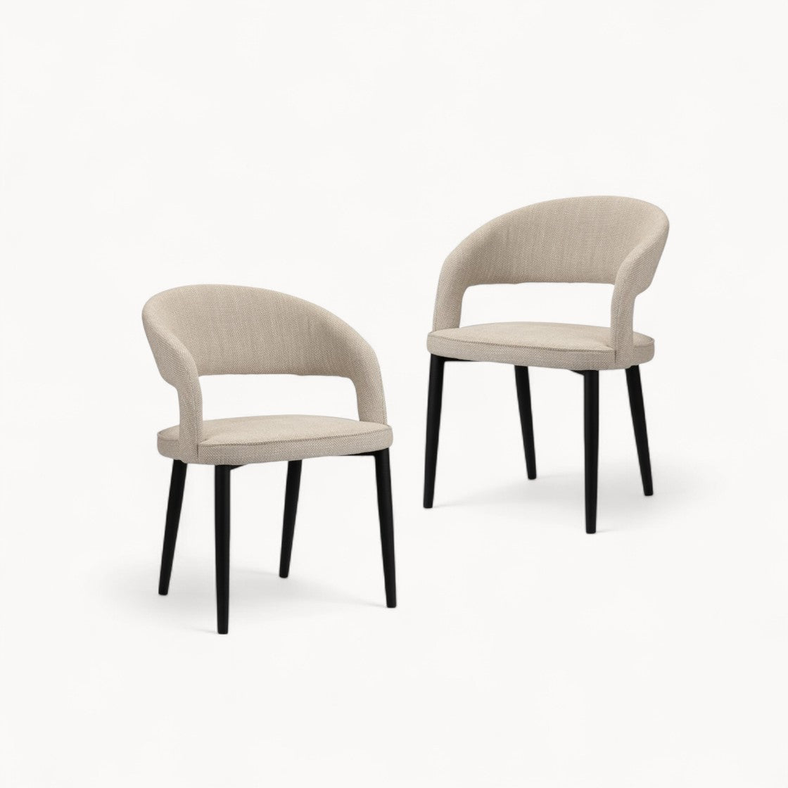Gestoffeerde stoelen Lois, 2 stuks