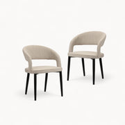 Gestoffeerde stoelen Lois, 2 stuks