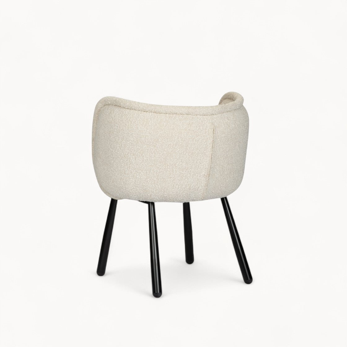 Bouclé gestoffeerde stoel Luna