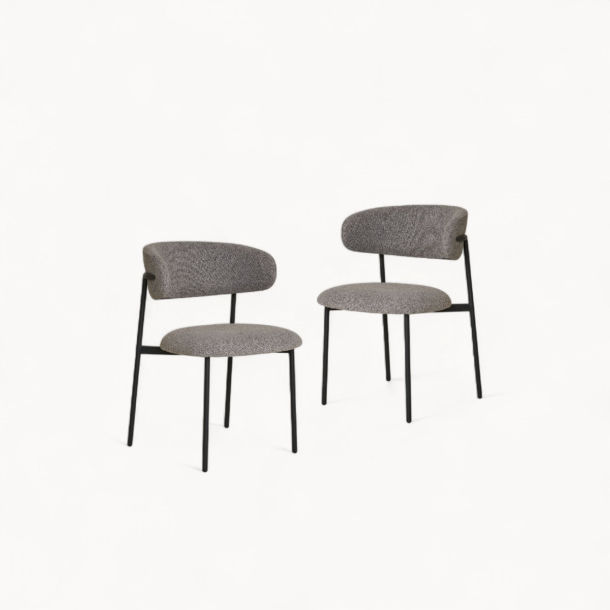 Bouclé stoelen Nord, 2 stuks
