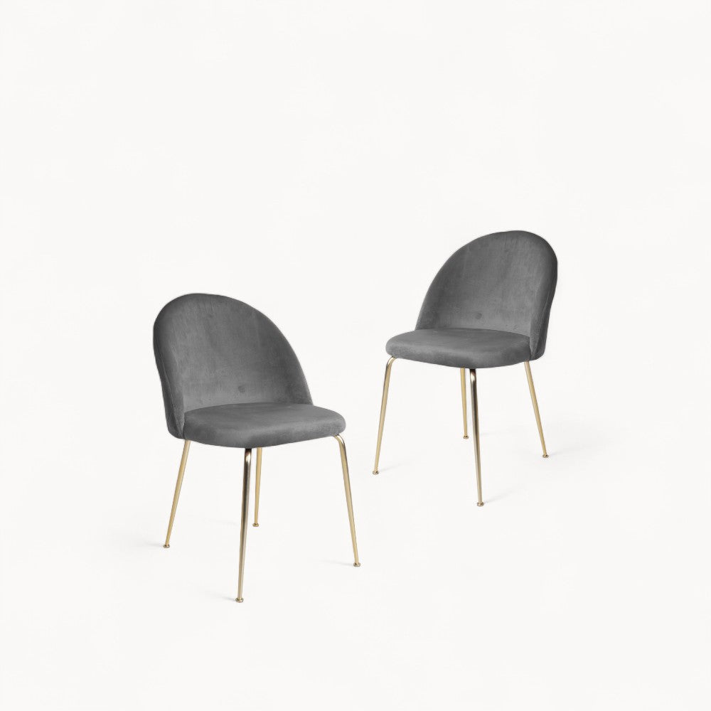 Fluwelen stoelen Velora, 2 stuks