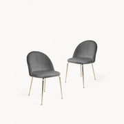 Fluwelen stoelen Velora, 2 stuks
