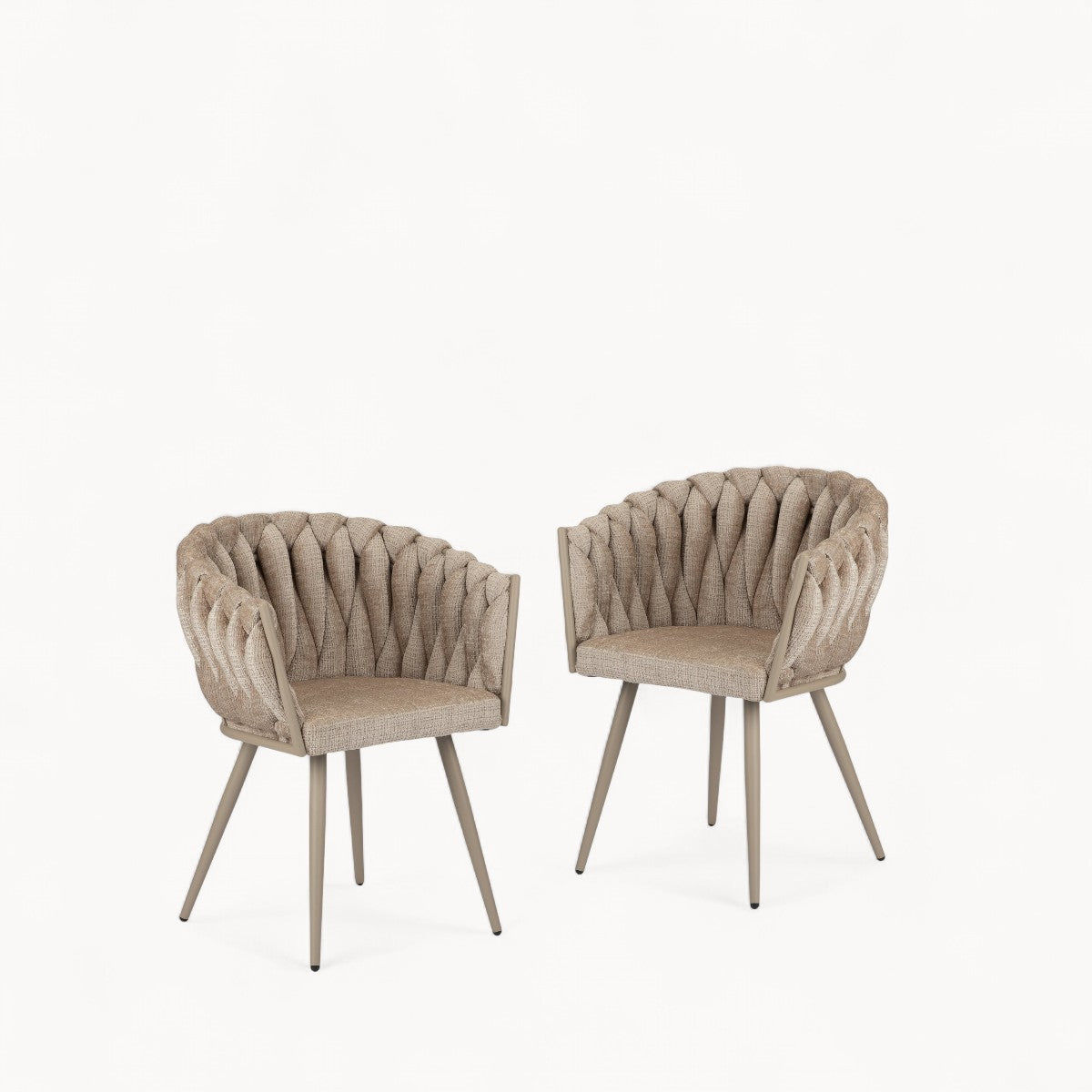 Gevlochten stoelen Nodo, 2 stuks