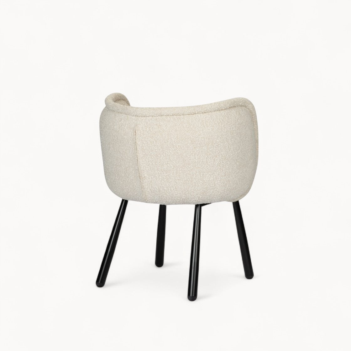 Bouclé gestoffeerde stoel Luna