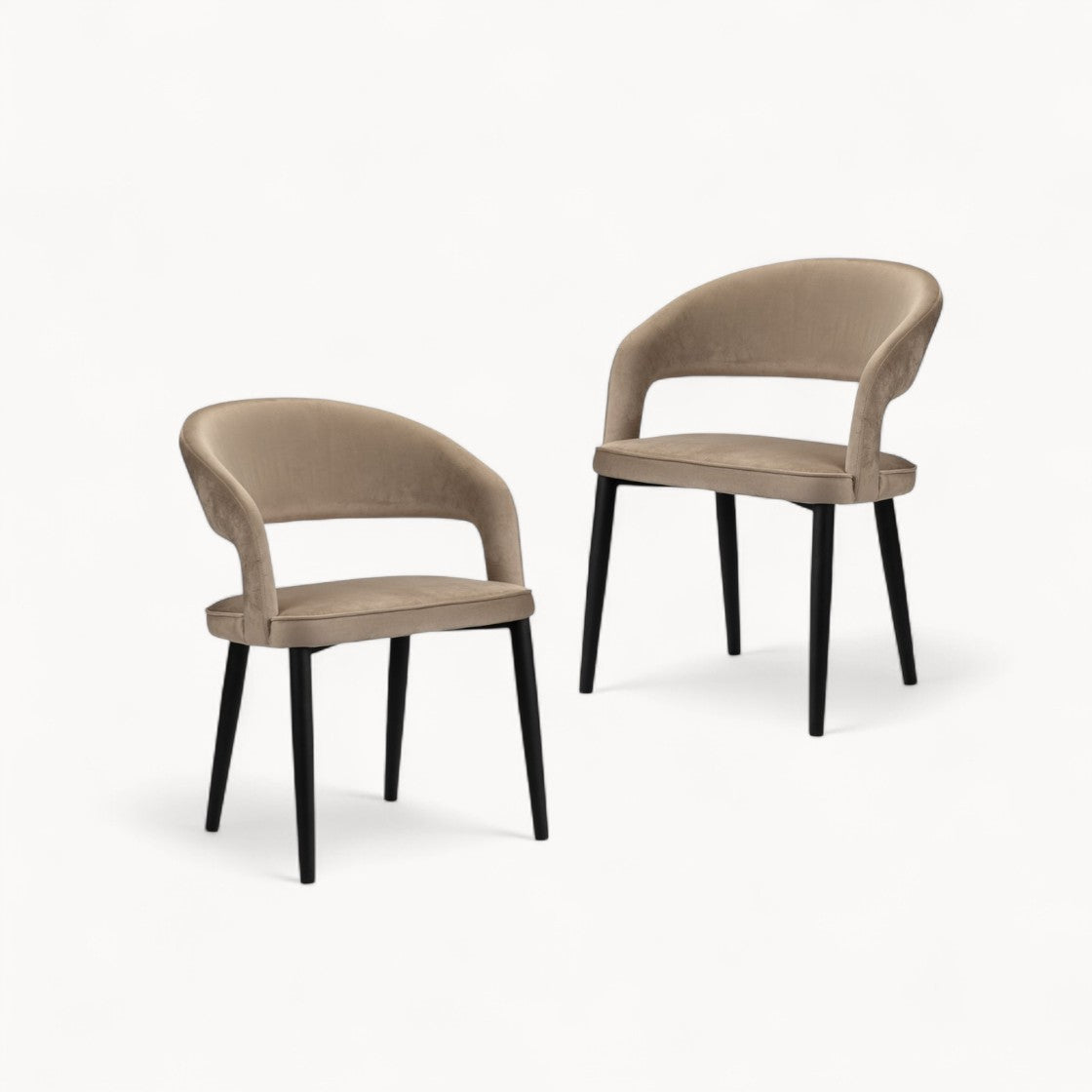 Gestoffeerde stoelen Lois, 2 stuks