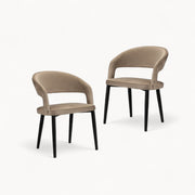 Gestoffeerde stoelen Lois, 2 stuks